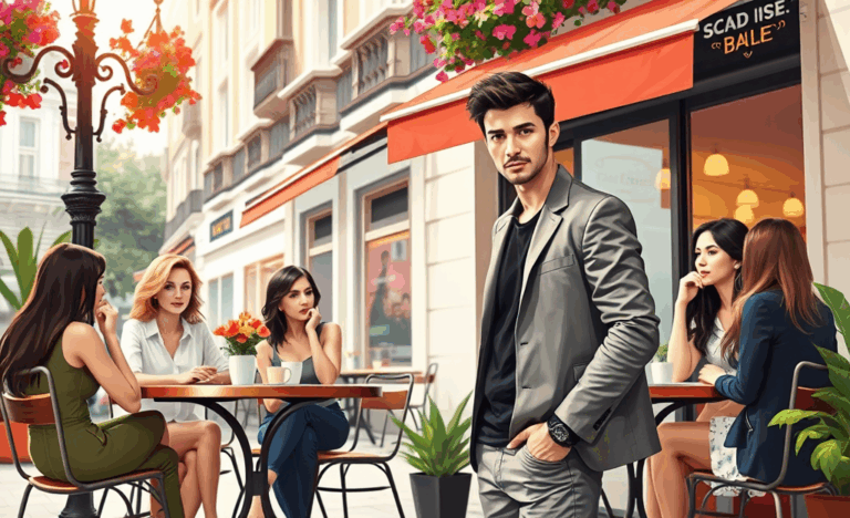 Imagen de un hombre mostrando confianza y empatía mientras conversa con una mujer interesada.
