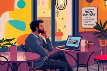 Hombre usando un ordenador mientras reflexiona sobre la soledad en el mundo digital