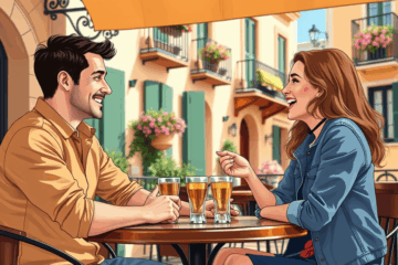 Hombre y mujer conversando sinceramente para evitar el ghosteo en una relación.